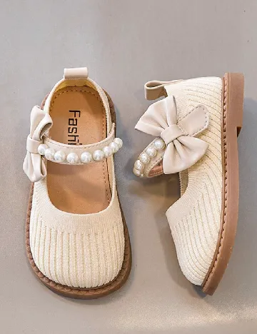 Pantofi Shein Kids, crem