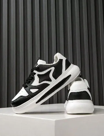 Adidasi Shein Kids, alb/negru
