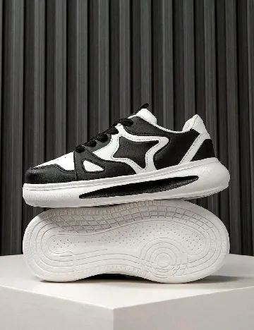 Adidasi Shein Kids, alb/negru