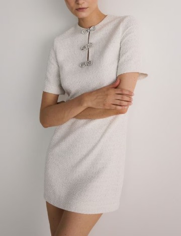 Rochie scurta Reserved, ecru