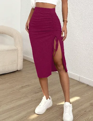 Fusta SHEIN, magenta