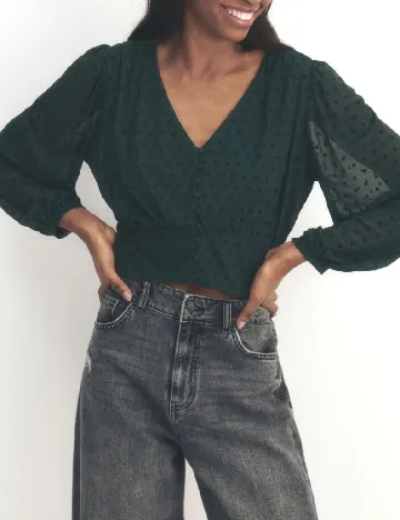 Bluza Reserved, verde inchis