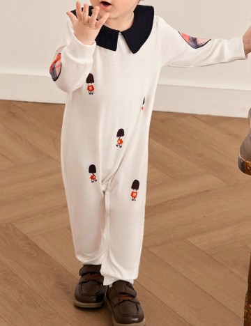 Salopeta Shein Kids, alb