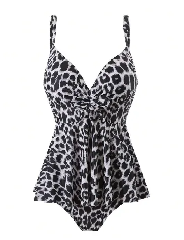 Costum de baie SHEIN, animal print
