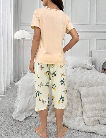 Pijama SHEIN, alb/crem