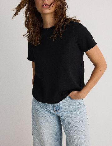 Tricou Reserved, negru