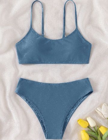 Costum de baie Shein Kids, albastru