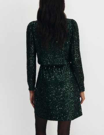 Rochie scurta Reserved, verde inchis