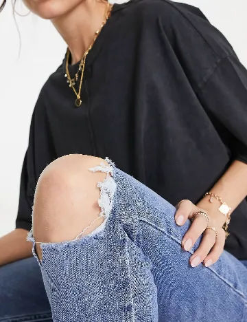 Blugi Free People, albastru