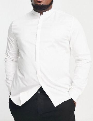 Camasa Asos Plus Size Men, alb
