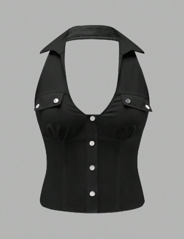 Top SHEIN, negru