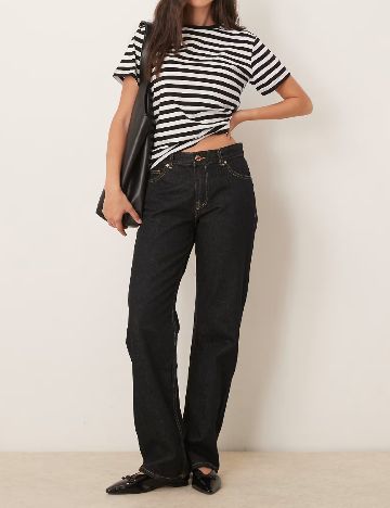 Tricou ASOS, alb/negru