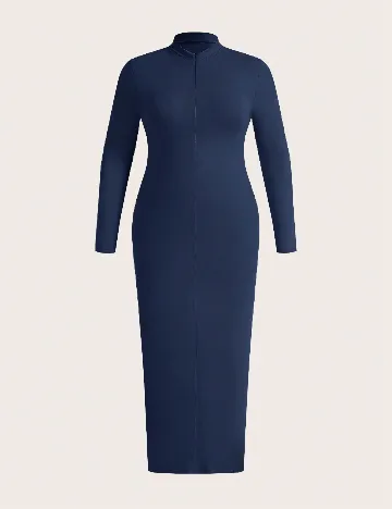 Rochie lunga SHEIN CURVE, bleumarin