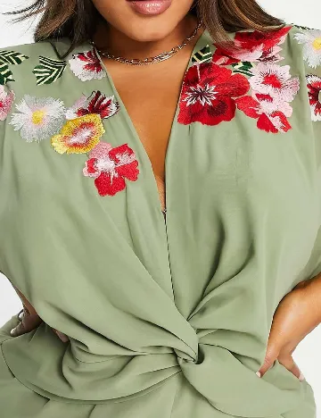 Salopeta Hope & Ivy Plus Size, verde