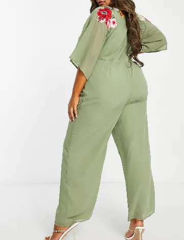 Salopeta Hope & Ivy Plus Size, verde
