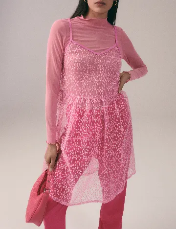 Rochie scurta Reserved, roz