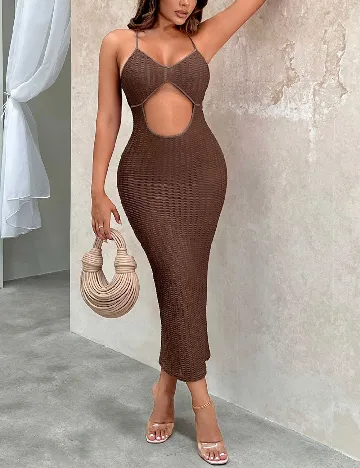Rochie medie SHEIN, maro