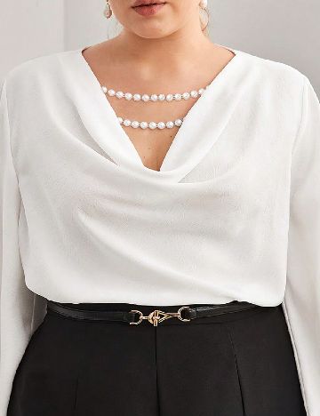 Bluza SHEIN CURVE, alb