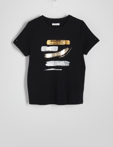 Tricou Reserved, negru