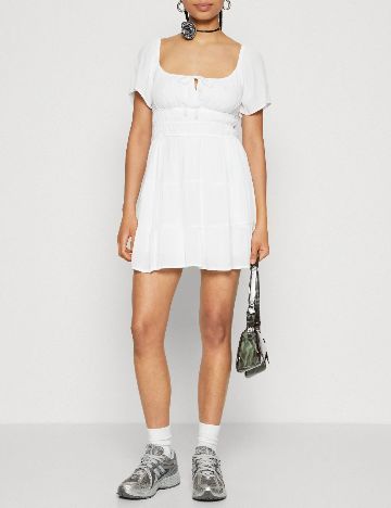 Rochie scurta Hollister, alb