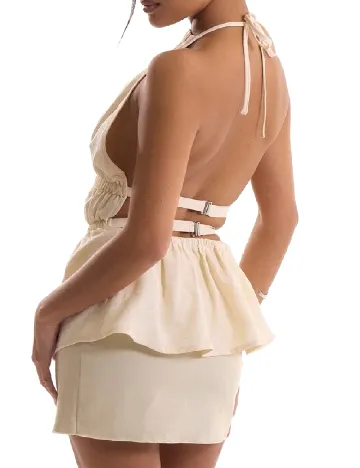 Rochie scurta SHEIN, crem