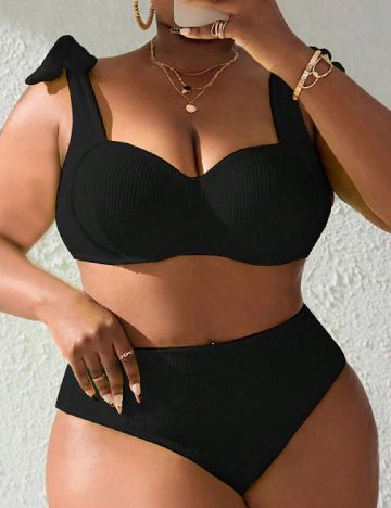 Costum de baie SHEIN CURVE, negru