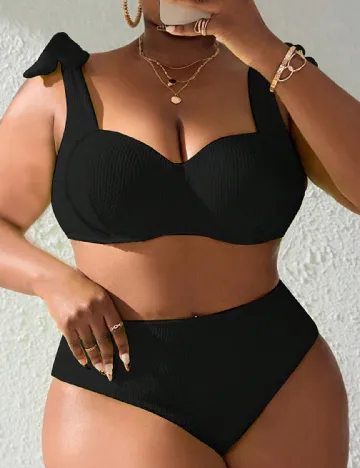 Costum de baie SHEIN CURVE, negru