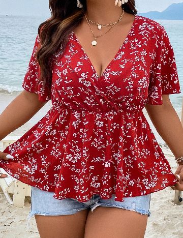 Bluza SHEIN CURVE, rosu