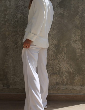 Pantaloni Labelrail x Collyer Twins, alb