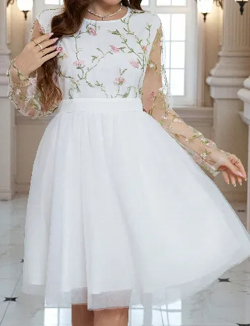 Rochie scurta SHEIN CURVE, alb