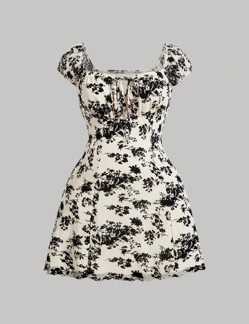 Rochie scurta SHEIN CURVE, crem