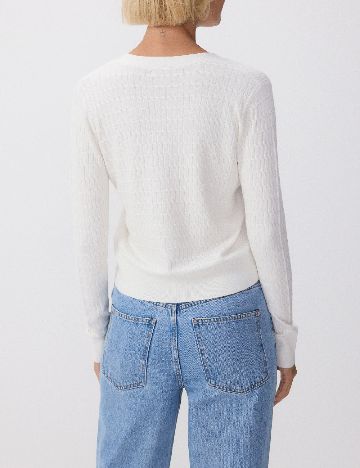 Cardigan Reserved, alb