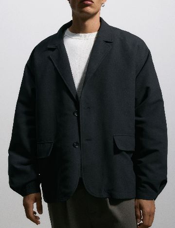 Sacou Oversize Reserved, negru