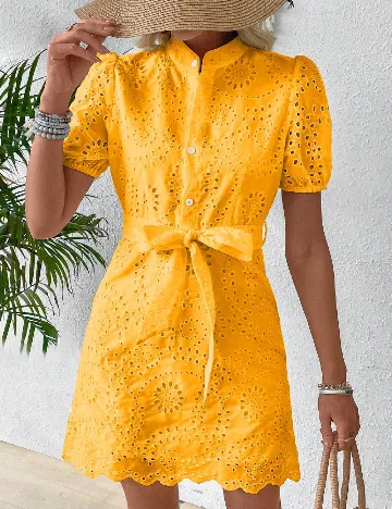 Rochie scurta SHEIN, galben Galben