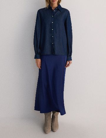 Camasa Reserved, bleumarin