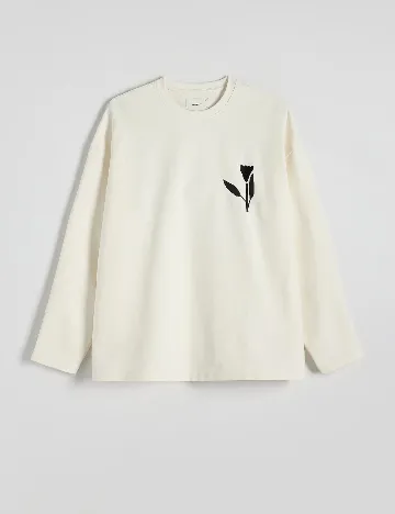 Bluza Oversize Reserved, ecru