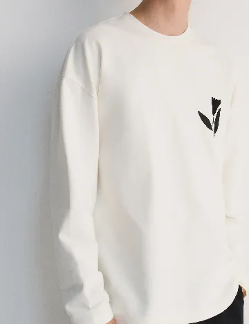 Bluza Oversize Reserved, ecru