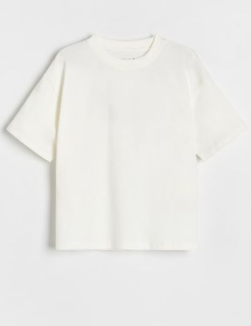 Tricou Oversize Reserved, alb