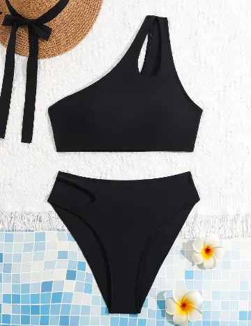 Costum de baie Shein Kids, negru Negru