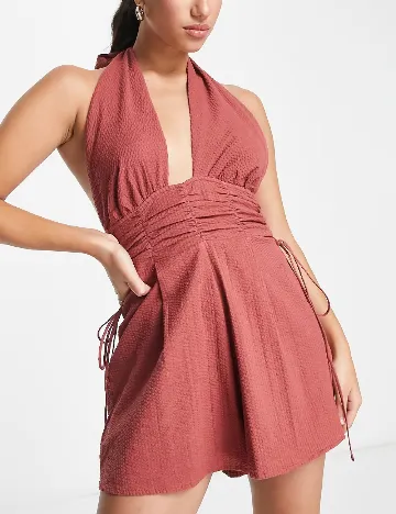 Salopeta ASOS, roz pudra inchis Roz