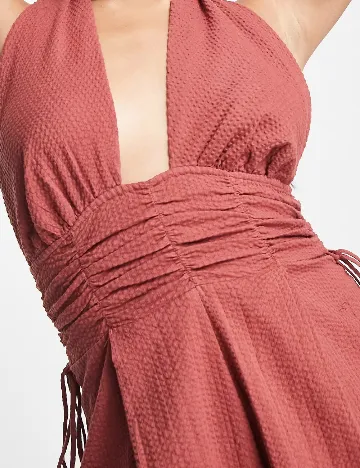 Salopeta ASOS, roz pudra inchis Roz