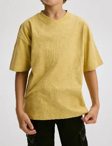 Tricou Reserved, galben Galben