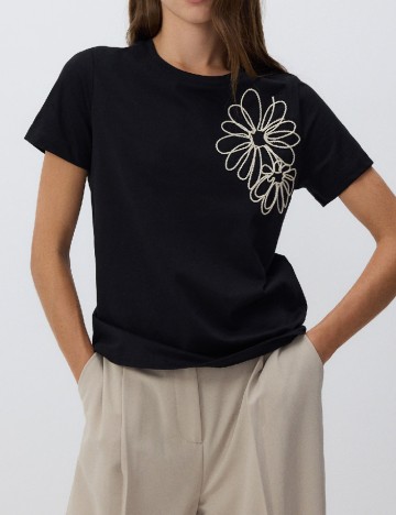 Tricou Reserved, negru