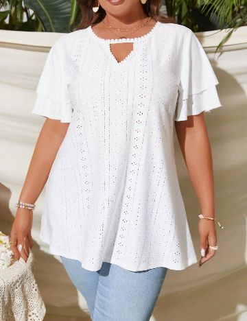 Bluza SHEIN CURVE, alb
