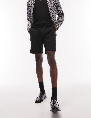 Pantaloni scurti Topman, negru