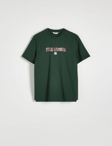 Tricou Reserved, verde inchis