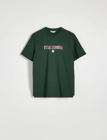 Tricou Reserved, verde inchis