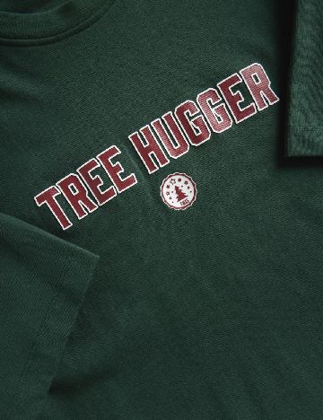 Tricou Reserved, verde inchis