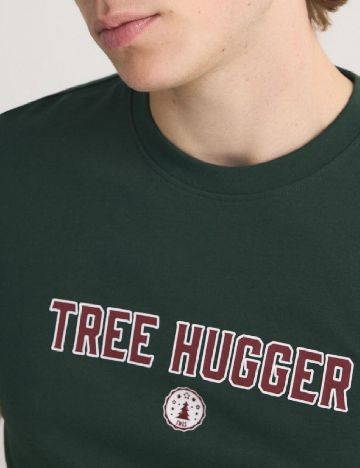 Tricou Reserved, verde inchis