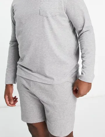 Pantaloni scurti Asos Plus Size Men, gri